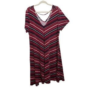 Striped Red and Black Mini Dress